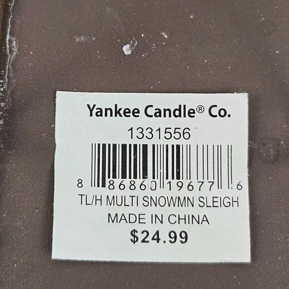 Yankee Candle Snowman Sleigh Tealight Holder Christmas Decor Presents Resin - Picture 2 of 11